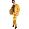 NEU Herren Kostüm Anzug Mr. Gold, Jackett und Hose, gold, Gr. S