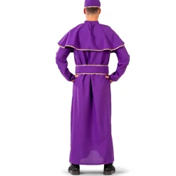 NEU Herren-Kostüm Bischof Bert mit Mütze, lila, Größe 48-50