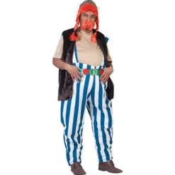 NEU Herren-Kostüm Dicker Gallier, 4-tlg. mit Hose, Shirt, Weste und Gürtel, Gr. 48-50