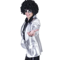 NEU Herren-Kostüm Disco-Fever-Jacke, silber, Gr. 48-50