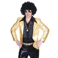 NEU Herren-Kostüm Disco-Fever-Jacke, gold, Gr. 48-50