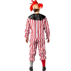 NEU Herren-Kostüm Halloween-Clown, grau-rot, mit Oberteil und Hose, Gr. M