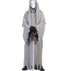 NEU Herren-Kostüm Halloween-Ghost grau, mit Kapuze, Einheitsgröße