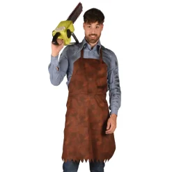 NEU Herren-Kostüm Halloween-Schürze, braun, Lederoptik, Einheitsgröße