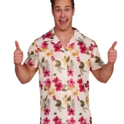 NEU Herren-Kostüm Hawaii-Hemd mit Blüten, Gr. M