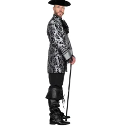 NEU Herren-Kostüm Luxus Outfit Marquis grau/schwarz, Gr. M