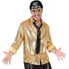 NEU Herren-Kostüm Pailletten-Hemd gold, Gr. S-M