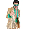 NEU Herren-Kostüm Pailletten-Jacke gold, Gr. S
