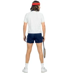 NEU Herren-Kostüm Retro Tennis-Spieler, inkl. Hose und Oberteil, Größe: 48