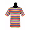NEU Herren-Kostüm Ringelshirt kurzarm, regenbogenfarben, bunt, Größe: XS