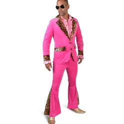 NEU Herren-Kostüm Samt-Anzug pinker Pimp, Gr. S