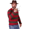 NEU Herren-Kostüm Scheren-Killer, rot-grün gestreifter Pulli, Gr. S-M