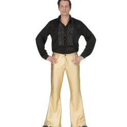 NEU Herren-Kostüm Schlaghose Disco-Fever gold, Gr. 48-50
