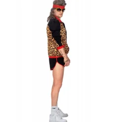 NEU Herren-Kostüm 80's Disco Panther, Jacke und kurze Hose, Gr. 48