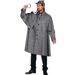 NEU Herren-Kostüm Sherlock Holmes, Detektiv-Mantel, Gr. S
