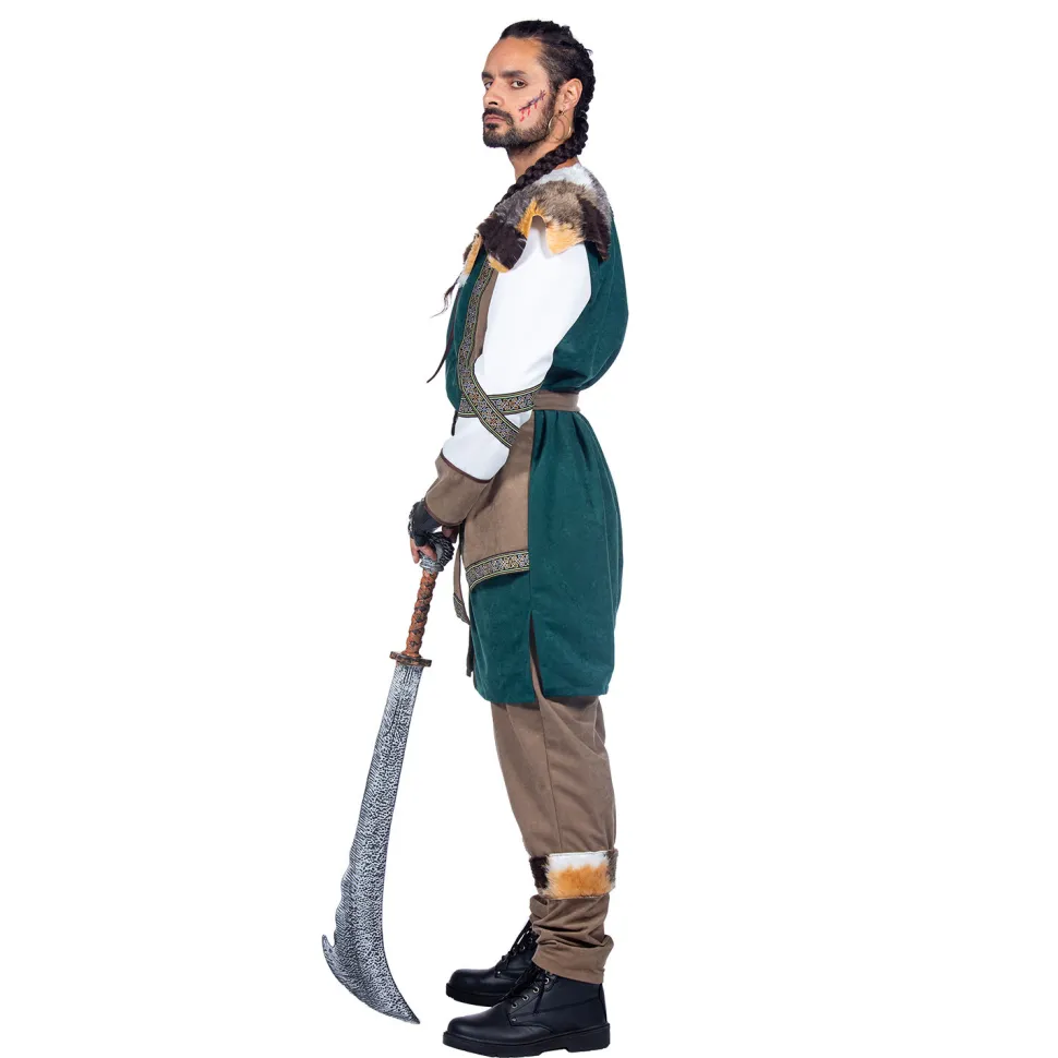 NEU Herren-Kostüm Wikinger-Krieger inkl. Oberteil, Hose und Gürtel, Gr. S