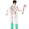 NEU Herren-Kostüm Zombie-Arzt, mit Kittel, Hemd, Hose und Handschuhen, Gr. M-L