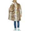 NEU Herren-Kostüm Zuhälter Pelzmantel, Leopard, lang, Gr. S