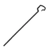NEU Hirtenstab, gedreht, schwarz-braun, 150cm, zerlegbar