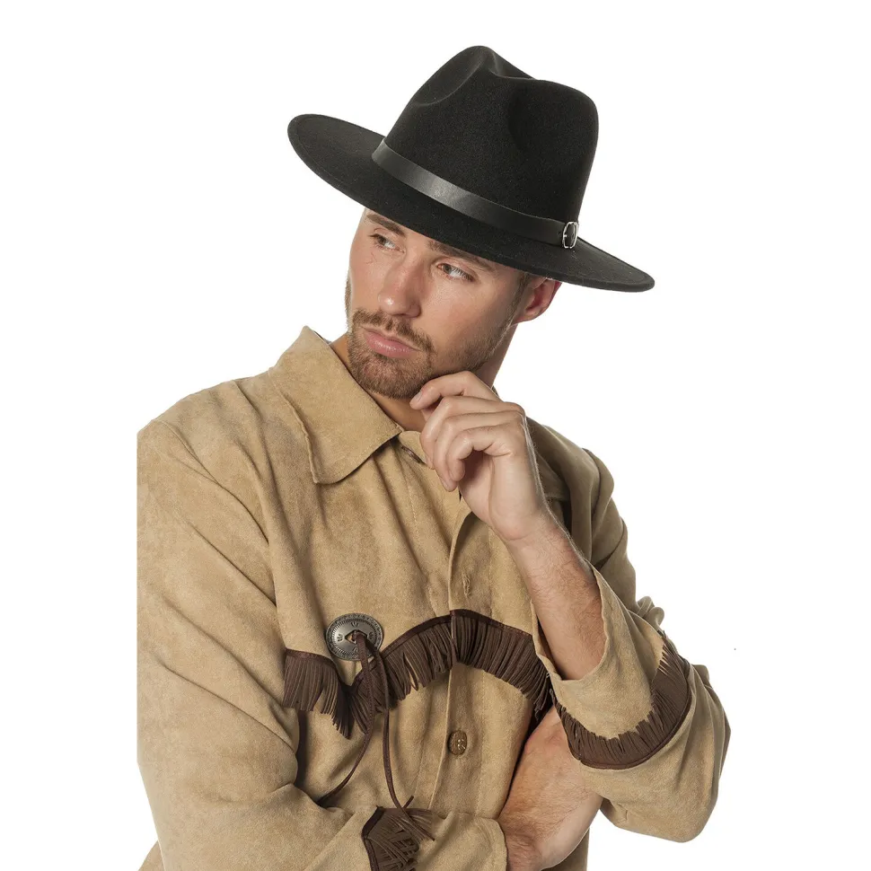 NEU Hut Cowboyhut Wollfilz, schwarz, Einheitsgröße