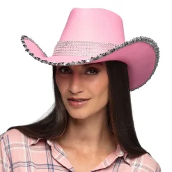 NEU Hut Cowgirl rosa, mit Strass-Steinen