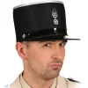 NEU Hut französische Polizeimütze, schwarz, Einheitsgröße