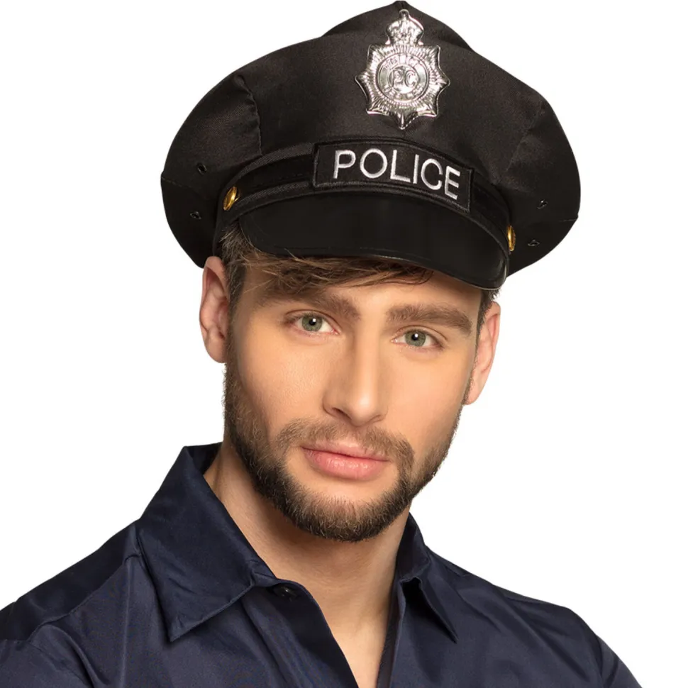 NEU Hut/Mütze Police, schwarz, Einheitsgröße