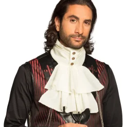NEU Jabot Steampunk / Mittelalter creme-weiß