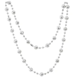 NEU Kette mit Discokugeln für 80iger-Kostüme & Co., Silberfarben