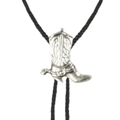 NEU Kette Westernstiefel, schwarz silber, Cowboy-Krawatte