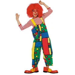 NEU Kinder-Kostüm Clown-Latzhose Mondrian, bunt, Gr. 116