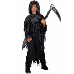 NEU Kinder-Kostüm Halloween Tod, inkl. Kapuze, Größe: 98-104