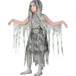 NEU Kinder-Kostüm Ketten-Geist, Kleid mit Kapuze, inkl. Kette, Gr. 128