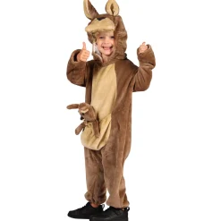 NEU Kinder-Kostüm Känguru aus dickem Plüsch, Overall, Gr. 80-86