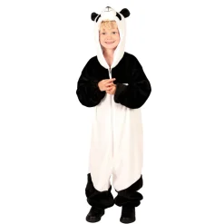 NEU Kinder-Kostüm Panda aus dickem Plüsch, Overall, Gr. 80-86