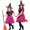 NEU Kinder-Kostüm Pinke Hexe, Kleid mit Hexenhut, Gr. 104, für Kinder von 2-3 Jahren