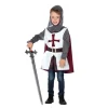 NEU Kinder-Kostüm Tempelritter, ink. Tunika, Gürtel, Kopfteil & Umhang, Größe: 116