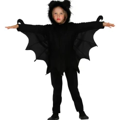 NEU Kinderkostüm / Umhang Fledermaus -Poncho mit Kapuze, Schwarz, Größe 113cm / Alter 3-5 Jahre