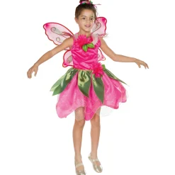 NEU Kinder-Kostüm Waldfee, Kleid mit Flügeln, pink, Gr. 104