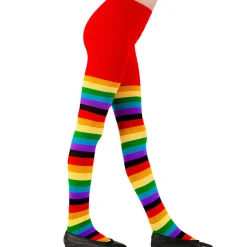 NEU Kinderstrumpfhose Regenbogen Bunt für Clown & Co., 75 DEN, Größe Alter 4-6 Jahre