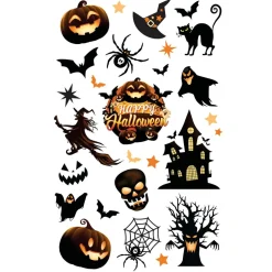 NEU Kinder-Tattoos Halloween-Motive, schwarz