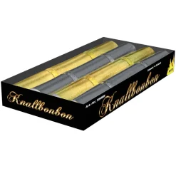 NEU Knallbonbon, Elegance Silber-Gold, Größe ca. 18cm, 4 Stück