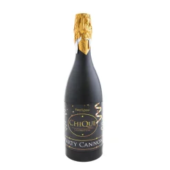 NEU Konfettikanone Champagner- / Sektflasche, Gold-Schwarz, 33 cm