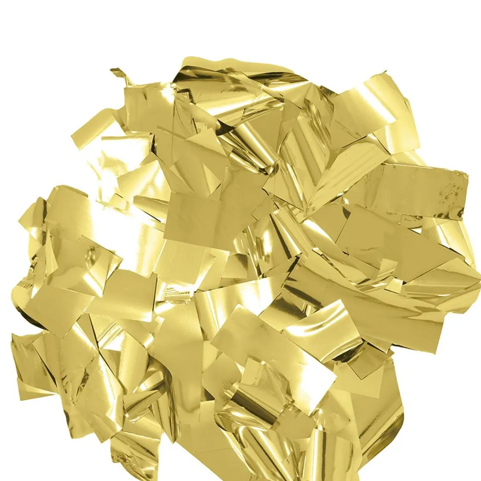 NEU Konfetti-Kanone Metallic-Streifen, 10cm, gold, 3 Stück