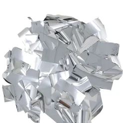 NEU Konfetti-Kanone Metallic-Streifen, 10cm, silber, 3 Stück