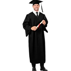 NEU Kostüm Absolvent / Doktor - Toga und Hut, Schwarz, Größe S-M