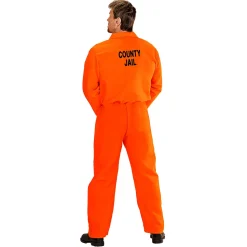 NEU Kostüm Amerikanischer Häftling / Sträfling, Overall, Orange, Größe S