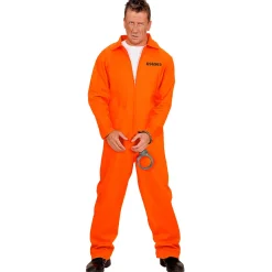 NEU Kostüm Amerikanischer Häftling / Sträfling, Overall, Orange, Größe S