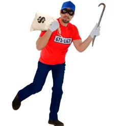 NEU Kostüm-Set Diebesbande, mit Shirt, Handschuhen, Mütze und Augenmaske, Gr. M-L