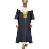 NEU Kostüm SULTAN, Tunika mit Robe und Turban / Scheichtuch, Größe: S-M
